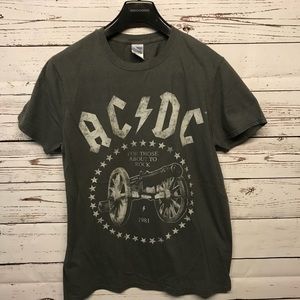 Ac/Dc Medium Gray T shirt
